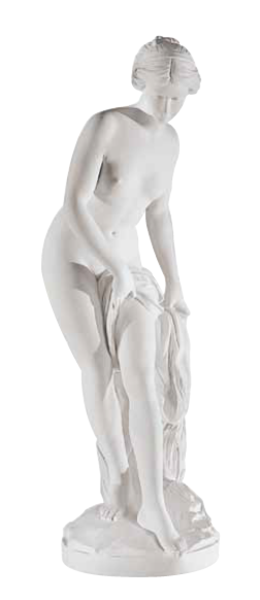 Carrara Marble Bather By Falconet Made in Italy Sculpture